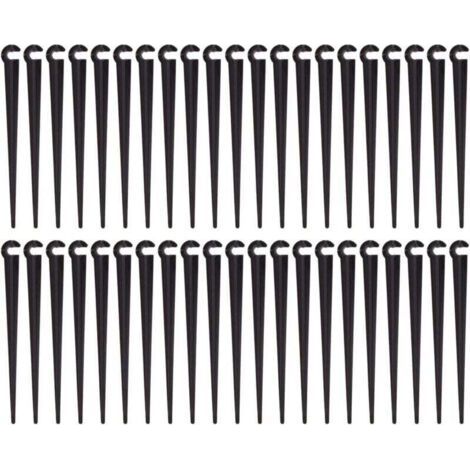 Piquets de Support de Tuyau d'irrigation Support Piquet de Tube Irrigation Goutte à Goutte Plastique Outil de Jardinage,Paquet de 100 (1/5)