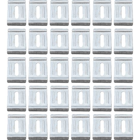 Lot de 30 colliers de fixation pour chemins de câbles en acier au carbone zingué, pour paniers et plateaux en treillis métallique de 4 à 6 mm (1/5)