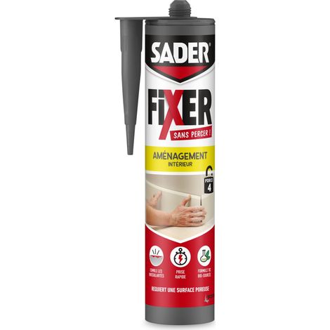 SADER - Sader fixer sans percer aménagement intérieur cartouche 360g (1/3)