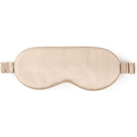 Masque Pour Les Yeux En Soie De Couleur Unie, Soie De Mûrier, Léger Et Doux Pour La Peau, Lisse Et Bloque La Lumière, Abricot Clair (1/3)