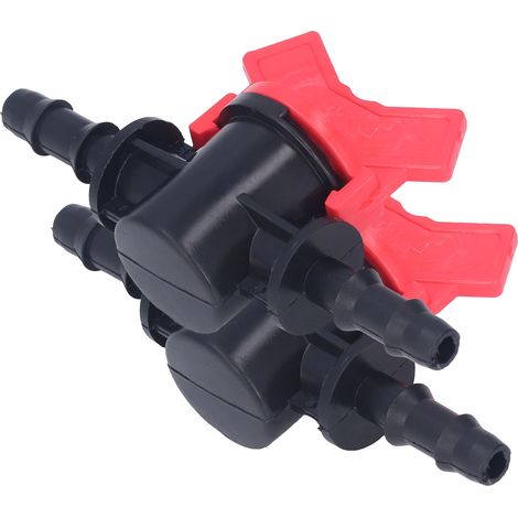 Satz mit 2 ABS-Durchflussreglern, Flüssigkeitsabsperrventil für Wasserpumpen, gerade Bohrung, 8 mm Außendurchmesser (1/5)