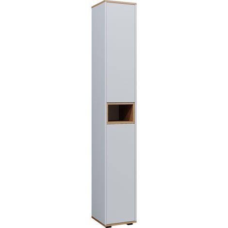 Armario de baño Didi, Blanco/Artesano, 30 x 192 cm con 2 puertas, Vicco (1/5)