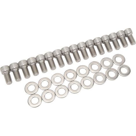Kit 16 boulons de culasse en acier inoxydable pour moteurs Ford Small Block SBF 260, 289, 302, 351W, 351M, 400M, 351C - vis de tête cylindrique, fixation moteur robuste (1/5)