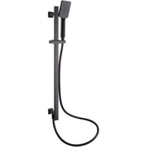 RAK Black Square Slide Rail Kit with Integral Wall Outlet - RAKSHW1009B
