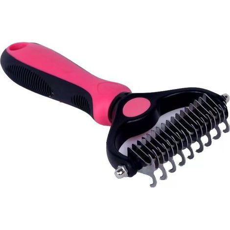 Brosse pour Chien/Chat Double Face, Peigne de toilettage de chien pour massage et perte de fourrure, Poils Doux, les tapis, les nœuds et les poils (1/5)