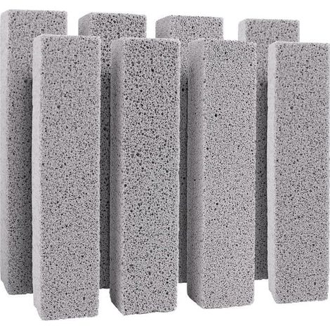 Pierre ponce pour le nettoyage de la salle de bain, des toilettes et des sols carrelés Lot de 8, marron, universel pierre ponce exfoliante pour le nettoyage (1/5)
