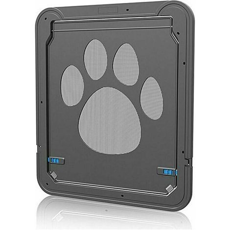 Chatière Cat Mate avec serrure, facile à monter, en ABS noir. (1/5)