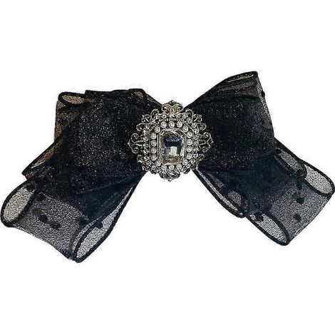 Schwarze Haarspange mit Schleife, schlichte Haarspange für den Pony, klassischer Stil, Haaraccessoire für Damen (1/5)