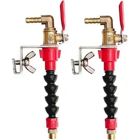 Dust suppression spray system, coolant nozzle, dust suppression mist sprayer for brick cutting machines, angle grinders, 2 pieces (1/4)
