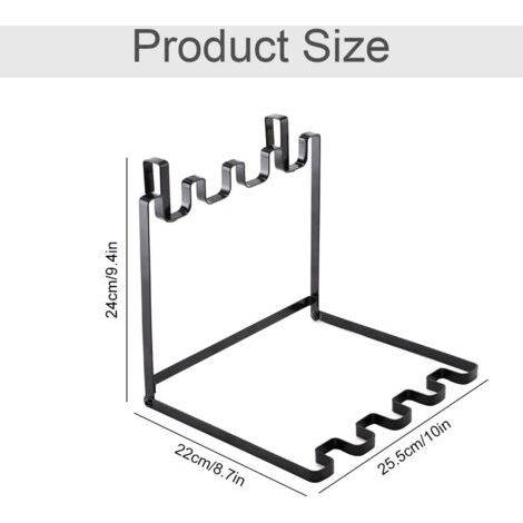 Support de sac poubelle pliable et suspendu – Support de sac poubelle simple en fer avec crochets, adapté aux portes d'armo (1/2)