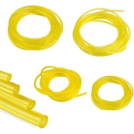 Juego de 4 mangueras de combustible, 2 de 3,5 mm, 2 de 5 mm, 3 de 5 mm y 3 de 6 mm. Longitud de la manguera: 1,2 m. Manguera de combustible para motosierras y cortacéspedes. (1/4)