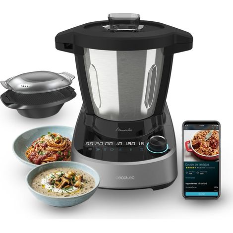 Cecotec Robot da Cucina Multifunzione Mambo 11090 Daily. Capacità 3,3 Litri, 37 Funzioni, 4 Preparazioni Contemporaneamente, Touch, App Mambo con Ricettario, Bilancia e Caraffa in Acciaio Inox (1/5)