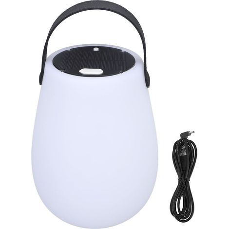 Ortviai Lampe de table solaire étanche pour extérieur – jardin, camping, balcon ou chambre, recharge USB-C et solaire, 8 couleurs (1/5)