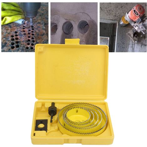 Set mit Holzbearbeitungsbohrern (8-teilig, gelb) (1/5)