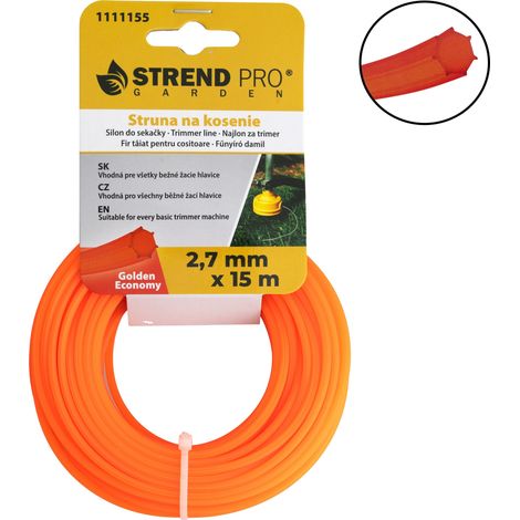 Trimmerfaden Golden Economy 2,7 mm, L-15 m, HEX