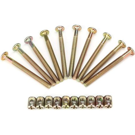 Vis M6 - Acier Au Carbone - Longueur 70 mm - Pour Meubles - Lot De 10 (1/4)