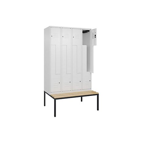 C+P Armadietto a Z Classic PLUS con panca 4 scomparti (1/3)