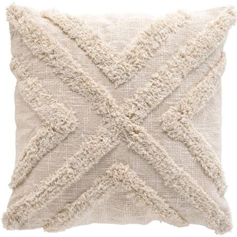 Housse de Coussin Tuftée "Sheny" 40x40cm Naturel (1/4)