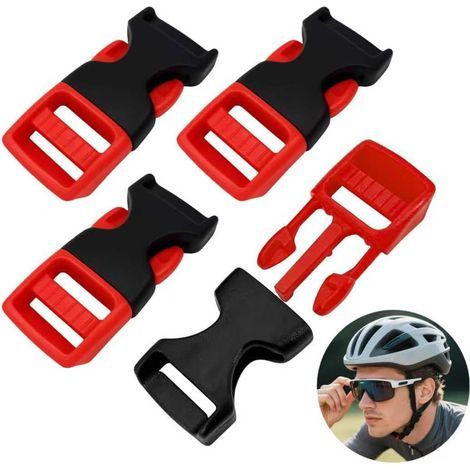 Kinnclips für Helme, Ersatzschnalle für Fahrradhelme, Steckverschluss, Helm-Ersatzteil, kompatibel mit Abus-Helmen, geeignet für Motorräder und Mountainbikes