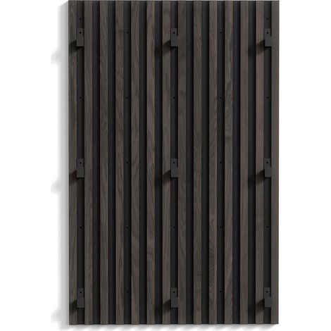 Panneau Mural Nervuré "Nimes" 114cm Marron Foncé (1/4)