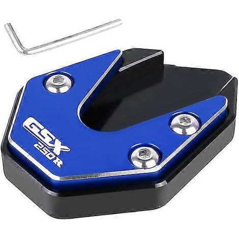 Seitenständer-Verlängerungsplatte für Suzuki GW250, GSX250R, GSX 250 R (2021–2022), DL250 Motorrad – blau – GSX250R