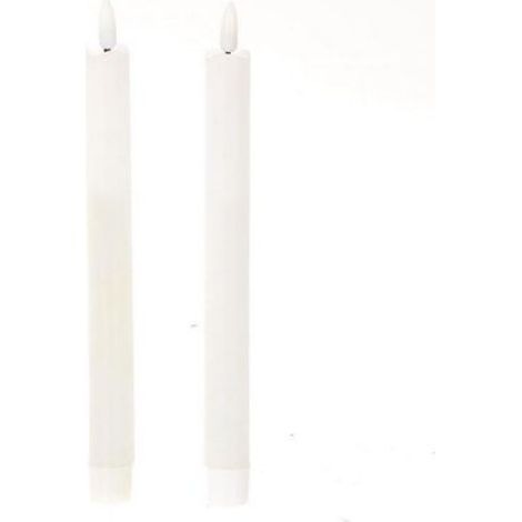 Bougies de table LED Natural Living blanches - Lot de 2 - Bougies à effet vacillant (1/3)