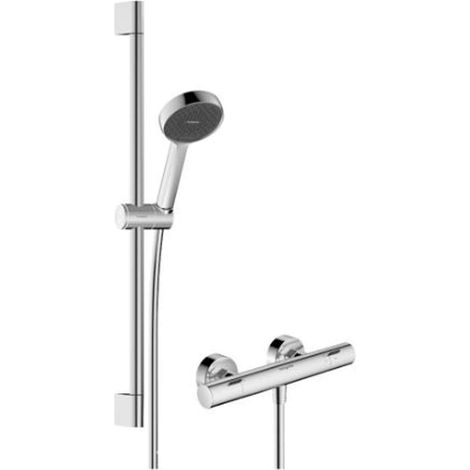 Hansgrohe Activera Select S - Duschset mit Thermostat, 2 Strahlarten, EcoSmart, Chrom 28876000