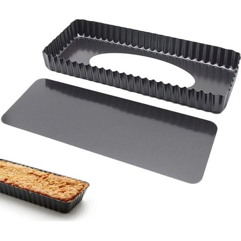 Grande teglia antiaderente per pane tostato (35,5 cm) con motivo ondulato – Teglia per crosta croccante per torte e pane fatti in casa - Crezuo