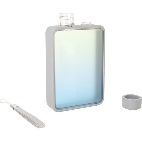 Bouteille d'eau plate 300 ml A5 fine pour sport extérieur, camping, gym, fitness - Gris dégradé (1/5)