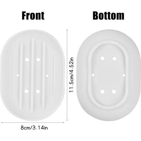 1 Porte-savon, silicone, auto-drainant, antidérapant, douche, salle de bain, voyage (1/4)