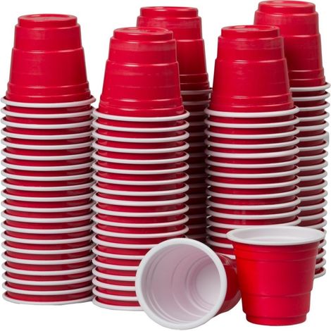 Irovami Lot de 500 verres à shot jetables de 6 cl (2 oz) en plastique, parfaits pour la dégustation de vin. Verres transparents incassables pour mariages, événements, traiteurs et buffets. (1/5)