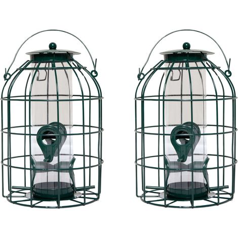Pack of 2 Wild Bird Seed Feeder Cage with Squirrel Guard (1/5)