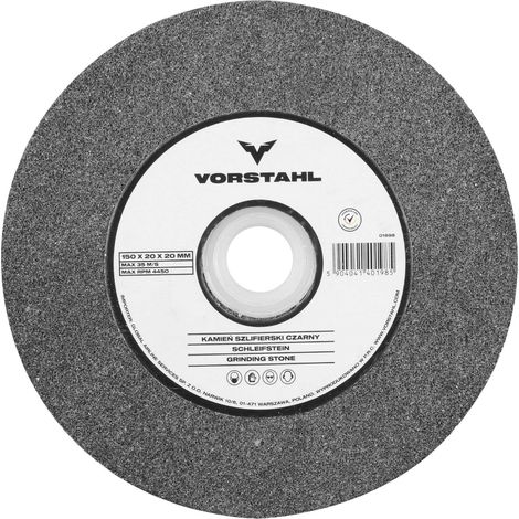 Meule noire P60 125x16x20mm pour meuleuse Vorstahl (1/3)