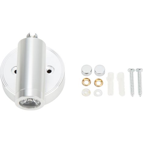 Lampe de lecture murale LED orientable 3W avec interrupteur pour camping-car ou bateau, couleur argent blanc chaud (1/5)
