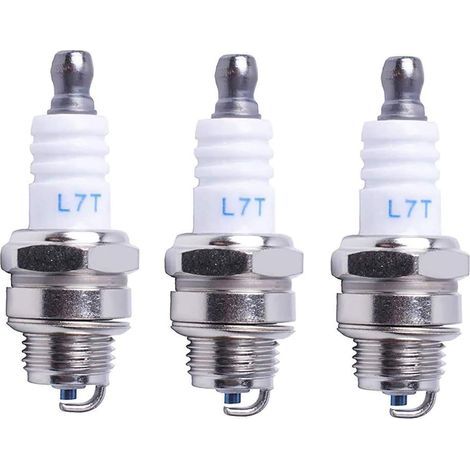 Bougie d'allumage L7T Tronçonneuse Tondeuse à gazon Petit Moteur Accessoire Pièces Compatible avec STIHL Hus-qvarna Rep NGK BPMR7A 4626 Equivalence RCJ6Y Champion Bosch WSR6F,Pack de 3 (1/5)