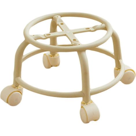 Tabouret roulant pivotant à 360° - Tabouret d'intérieur - Tabouret mobile silencieux avec poulie - Roulettes pivotantes universelles - Pour la cuisine et la maison uniquement - Cadre inférieur (1/5)