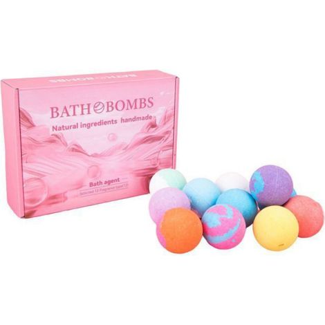 Bombe De Bain - 12 Unités - Parfums Assortis - Pour Bain Relaxant - Coffret Cadeau (1/3)