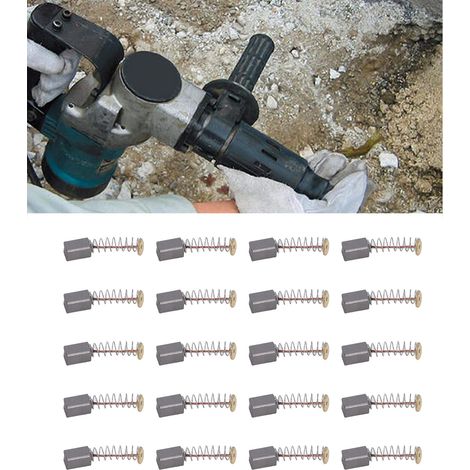 Lot de 20 balais de charbon pour petites meuleuses électriques, polisseuses, perceuses électriques, accessoires pour outils électriques, meuleuses d'angle, marteaux perforateurs, pics électriques, bal (1/5)