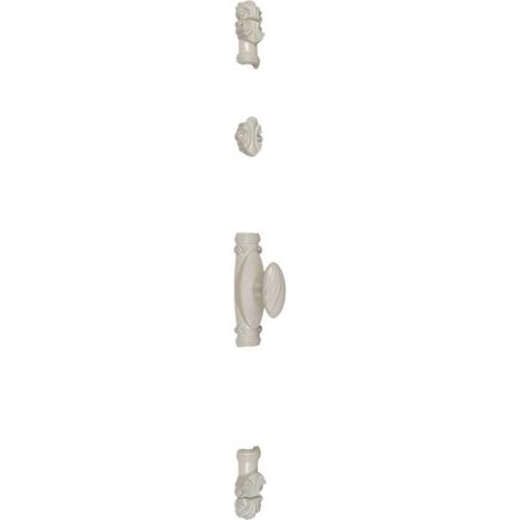 Crémone en fonte de style type CSF 168 Modèle D’'Art Nouveau'' pour tringle de 16 X 8 mm sans tringle époxy blanc - Rollinger (1/2)