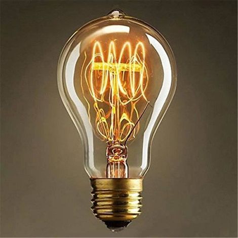 Ampoule Vintage E27 A19 40W 220V Verre Clair Décoration (1/4)