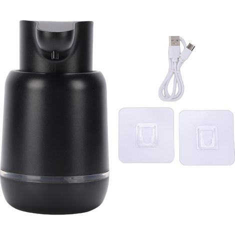 Distributeur savon automatique 420ml sans contact moussant – Salle bain cuisine USB rechargeable noir, salle de bain (1/5)
