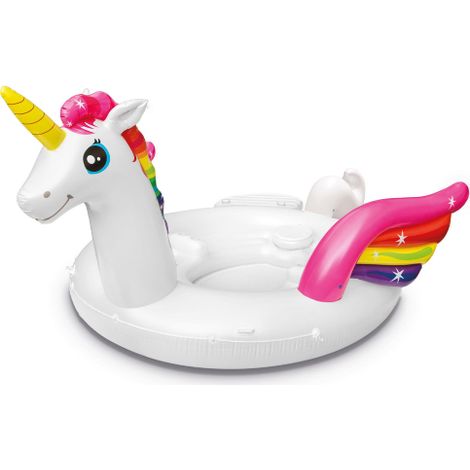 Intex 57266 Unicorno Party gonfiabile isola galleggiante cm 503x335x173 in vinile multistrato con sedili e toppa di riparazione (1/5)
