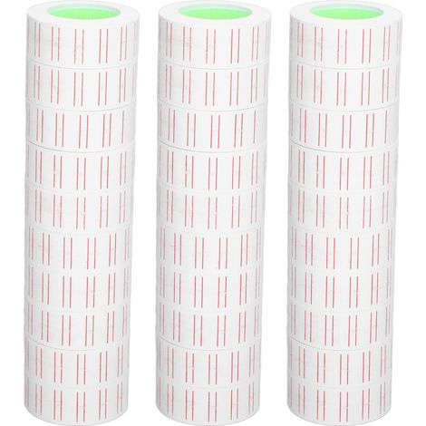 30 rouleaux de 15 000 étiquettes autocollantes de prix, format 21 x 12 mm, pour étiqueteuse MX5500
