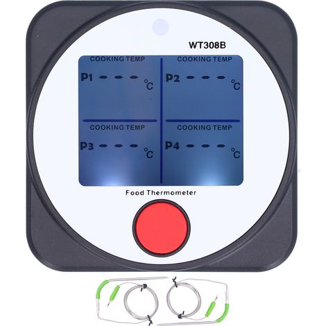 Thermomètre de barbecue Bluetooth avec rétroéclairage LCD, sonde alimentaire -40300°C, testeur de température pour pique-nique (1/5)