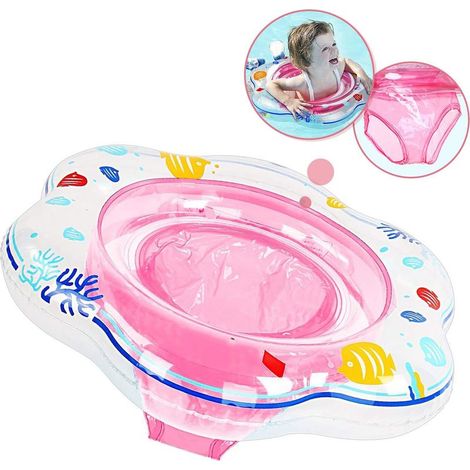 Bague de Natation pour bébé Flottant avec siège, Anneau de Bain Gonflable bébé avec PVC pour la Formation des Nourrissons, Flotteur de Natation bébé pour Enfant 6 Mois à 3 Ans (1/5)