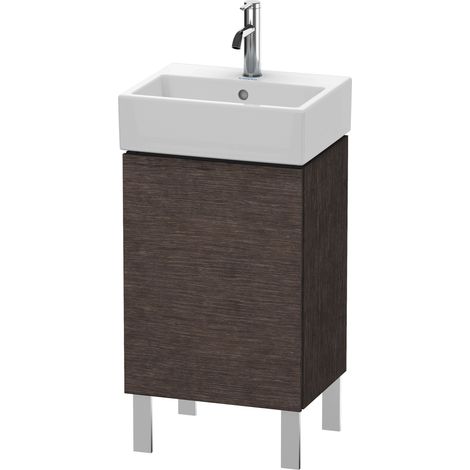 Meuble sous-vasque L-CUBE 593x434x341mm ouverture gauche chêne (1/5)