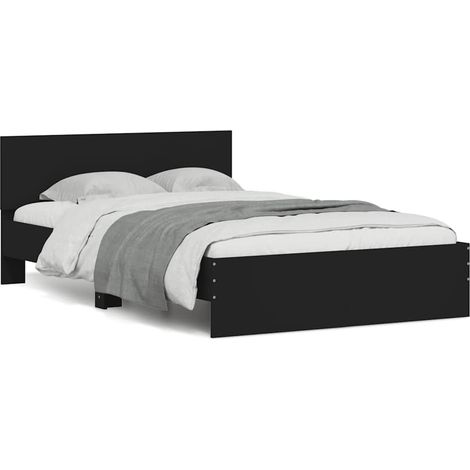 Maison Exclusive - Estructura de cama con cabecero negro 135x190 (1/5)