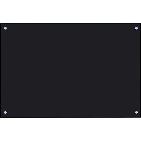 Kitchen Backsplash Black 90 x 50 cm Tempered Glass vidaXL
