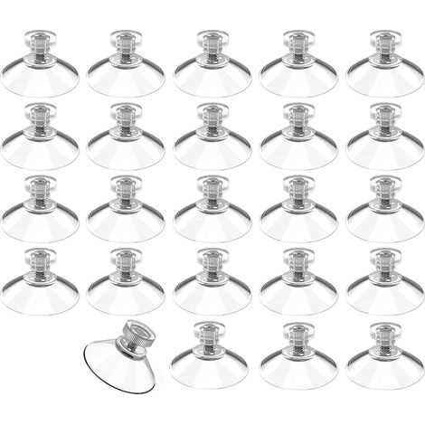 30 Pièces Ventouse Transparent, Ventouse Vitre Multifonction, 30mm Mini Ventouse, Ventouses avec M410 Vis, pour Vitres, Voitures, Décoration, Suspen (1/4)