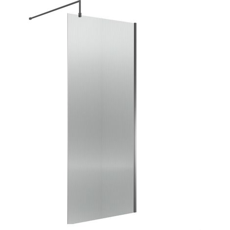 900x1850 Fluted Wetroom Screen Inc' BAR